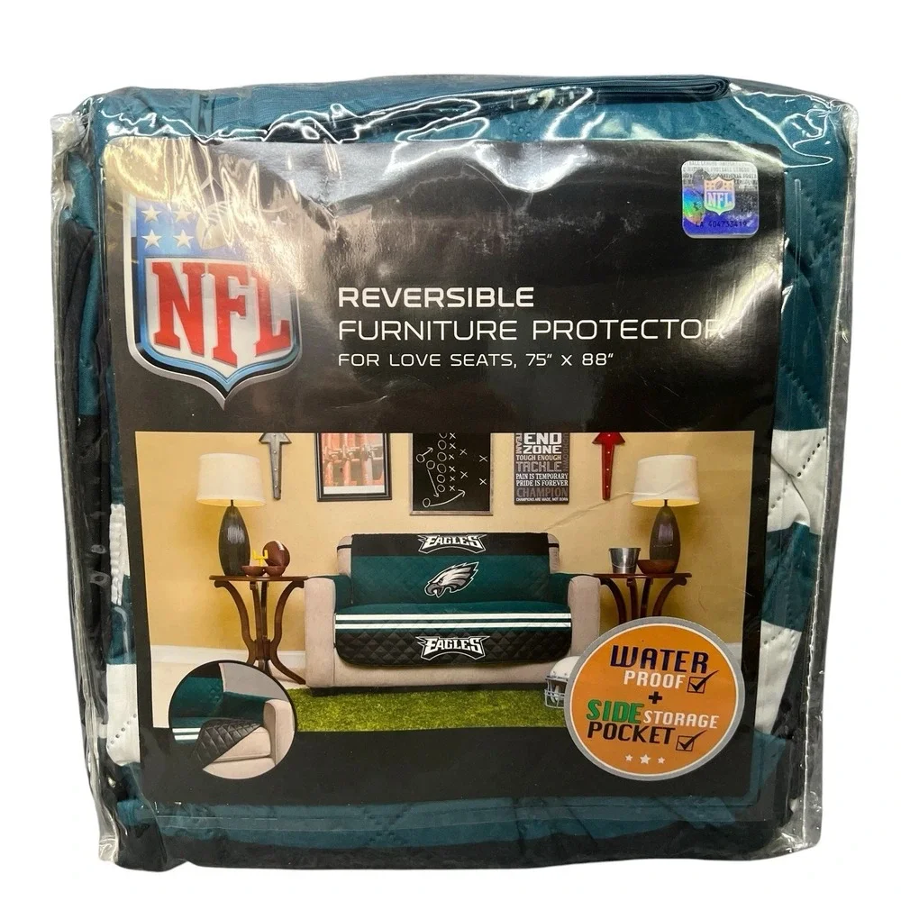 Philadelphia Eagles NFL Furniture Protector Set Recliner & Loveseat Waterproof